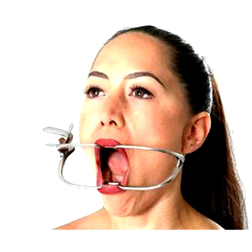 Keeping mouth open during bdsm deepthroat