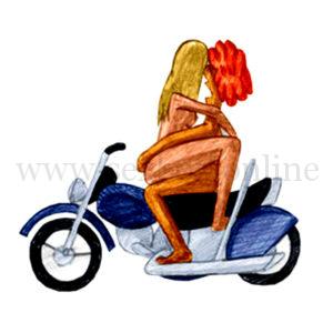 Поза для секса в машине на матоцикле